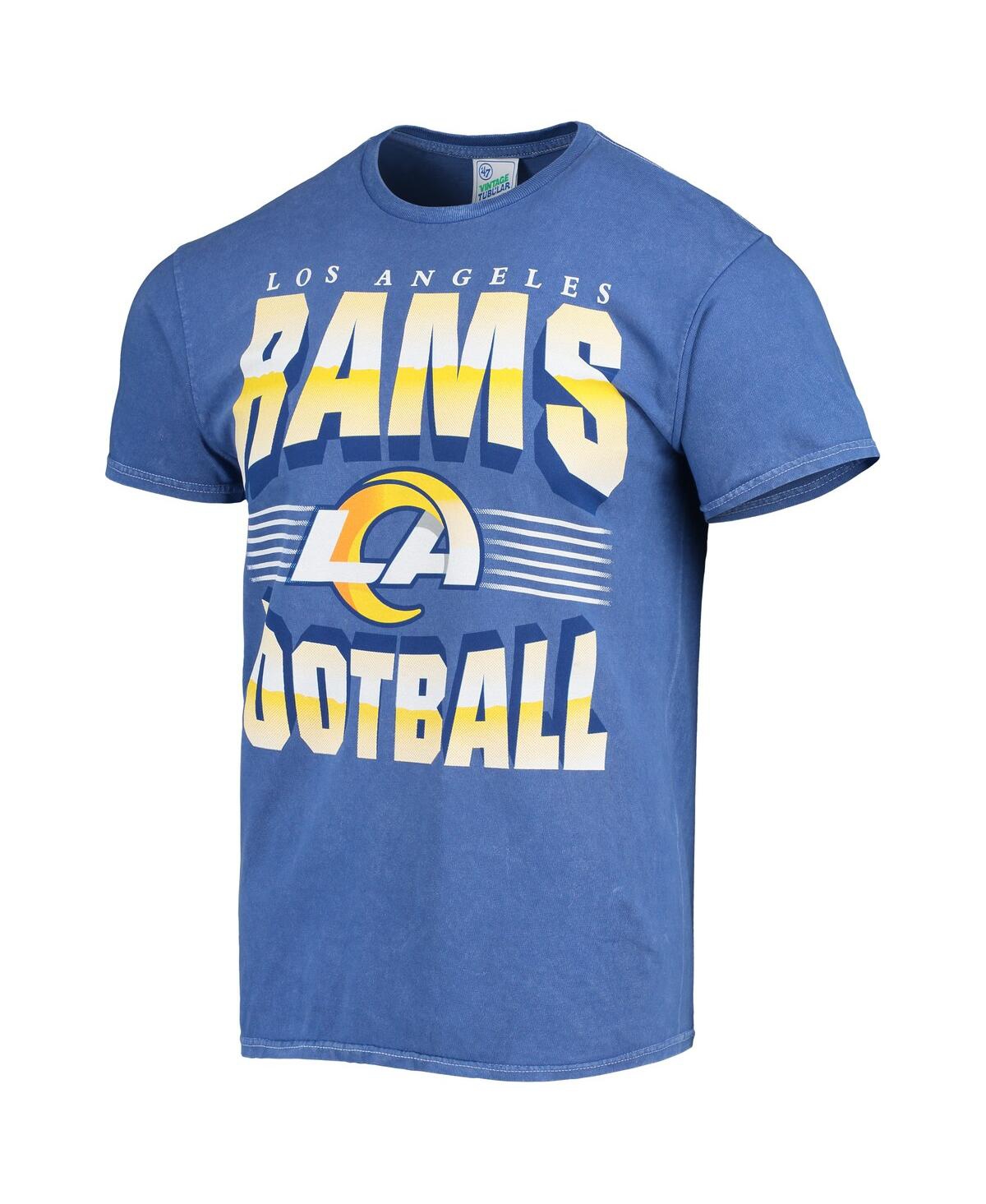 Men's '47Los Angeles Rams Rocker Vintage-Inspired Tubular T-shirt - Royal