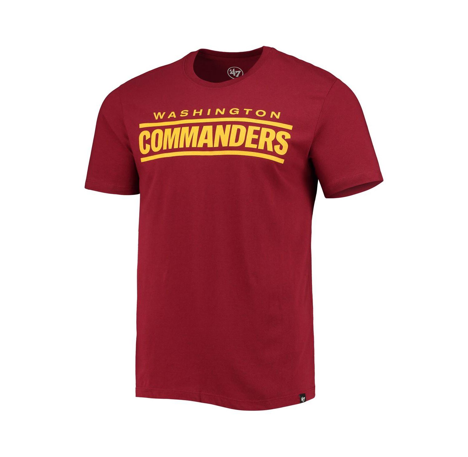 Men's Burgundy Washington Commanders Wordmark Imprint Super Rival T-shirt