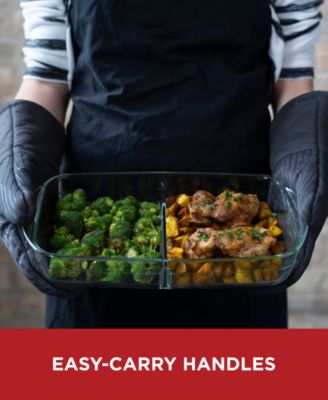 Pyrex 8" x 12" Divided Glass Baking Dish