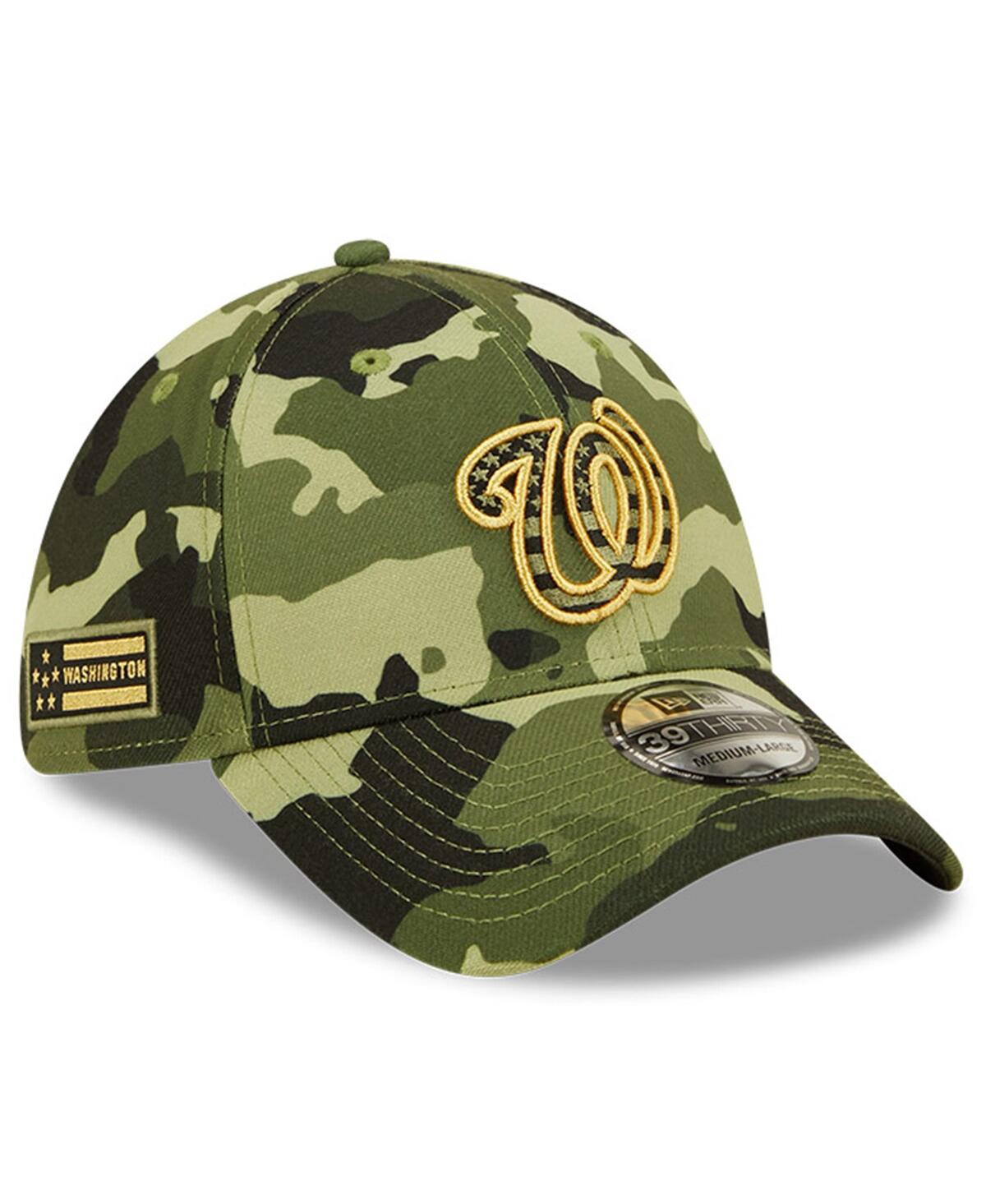 Shop New Era Men's  Camo Washington Nationals 2022 Armed Forces Day 39thirty Flex Hat