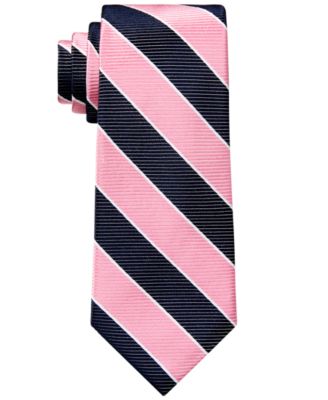 Tommy Hilfiger Men's Textured Colored Stripe Tie Green Size Regular