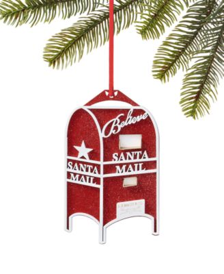 Holiday Lane - Macy's Red & White Santa Mail Box Ornament