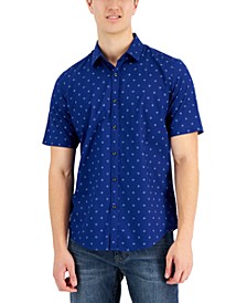Men's Classic-Fit Crown Medallion-Print Shirt, Created for Macy's 