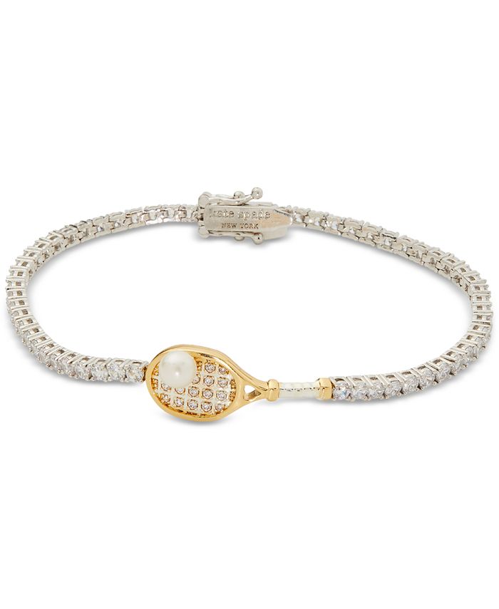 kate spade new york GoldTone Cubic Zirconia & Imitation Pearl Racket