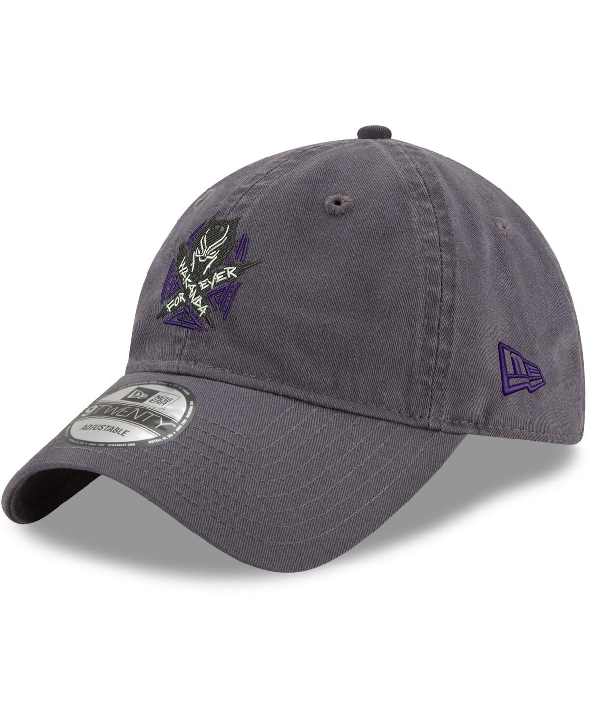 Men's New EraBlack Panther Wakanda Forever 9TWENTY Adjustable Hat - Charcoal