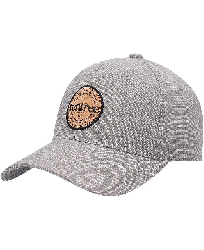 tentree Men's Heathered Gray Cork Patch Hemp Elevation Snapback Hat ...