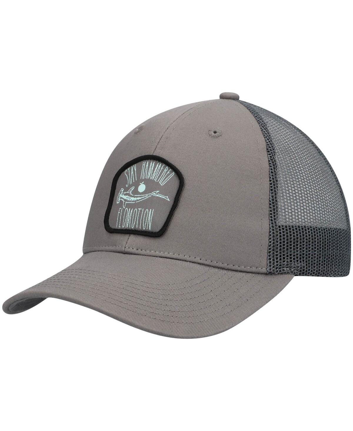 Flomotion Men's  Charcoal Hammered Trucker Snapback Hat