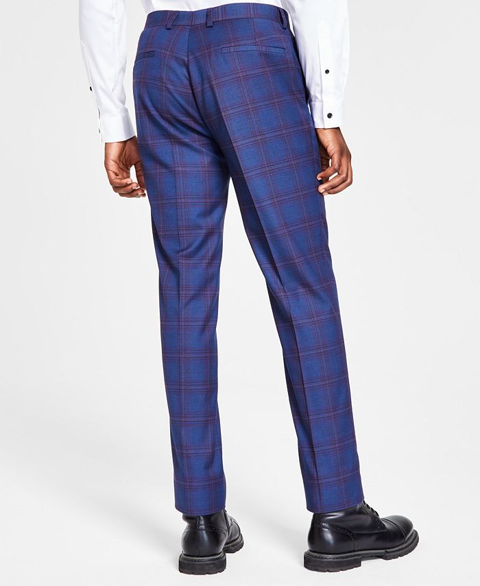 I.N.C. International Concepts Men's Sean Slim Fit Plaid Pants, Created for Macy's Macy's