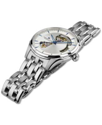 Hamilton Men's Automatic Jazzmaster Open Heart Silver-Tone