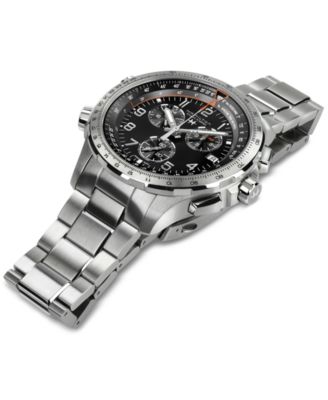 Men's Swiss Chronograph X-Wind Stainless Steel Bracelet Watch 46mm