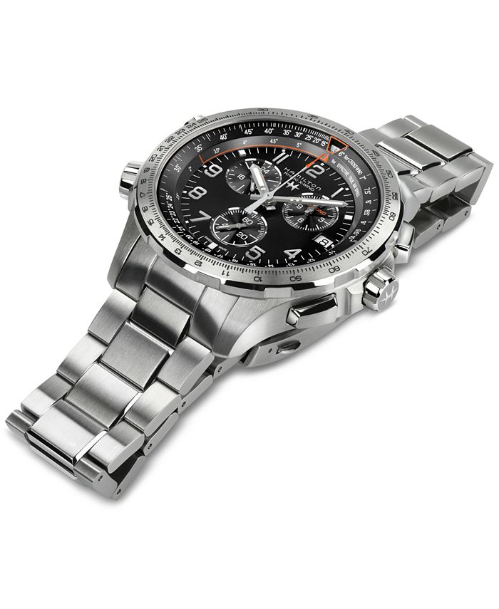 Hamilton Men's Swiss Chronograph X-Wind Stainless Steel Bracelet Watch ...