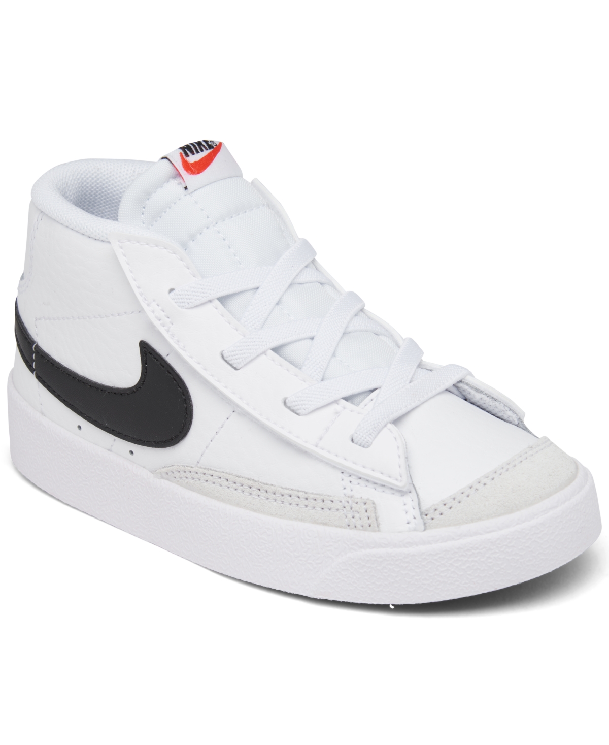 Nike Babies' Toddler Kids Blazer Mid 77 Casual Sneakers From Finish Line In White,orange,black