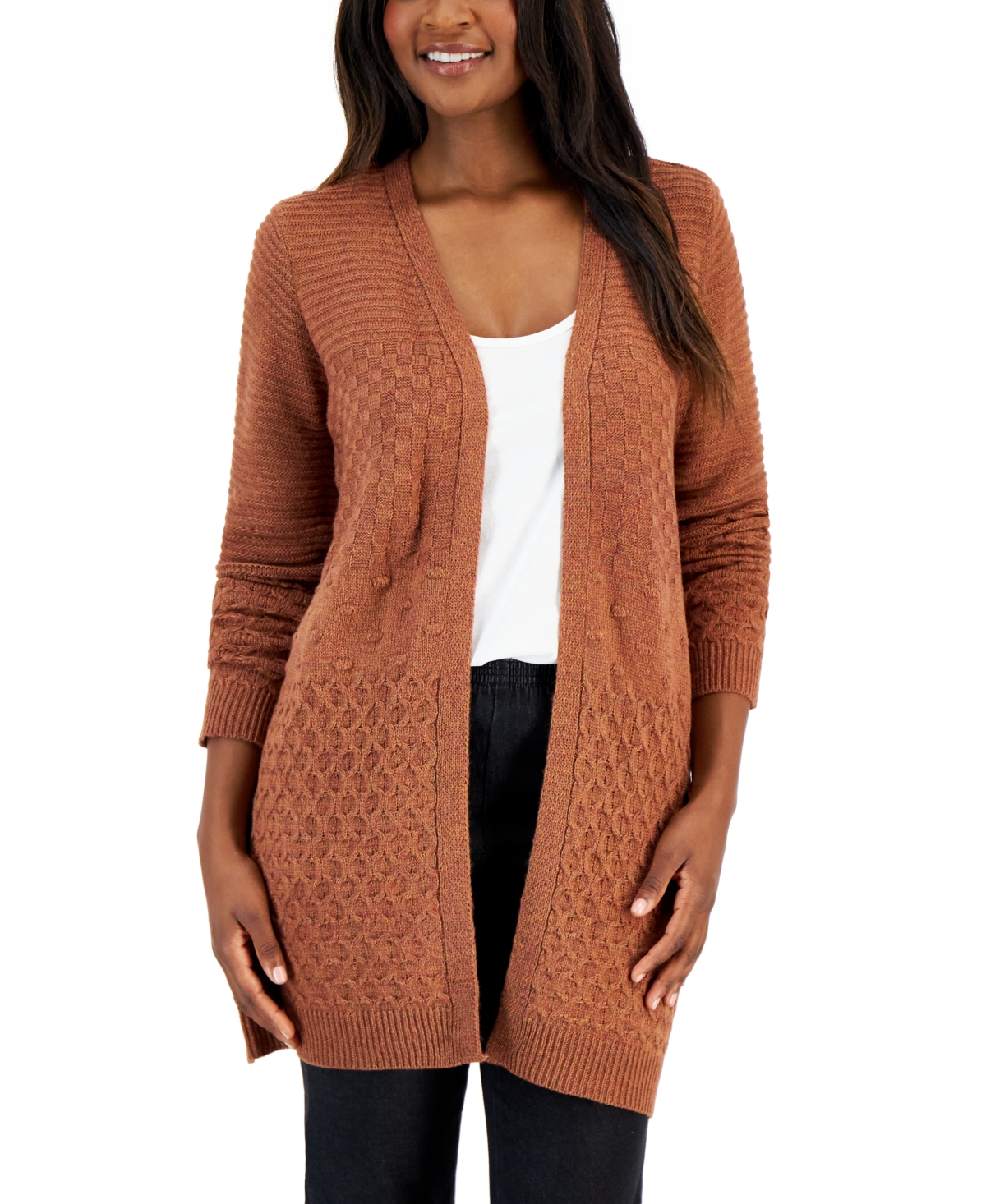 Karen scott online ruffled cardigan