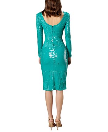 Dress The Population Women's Blouson Tank Bodycon Midi Dress - Polyester/Spandex Blend