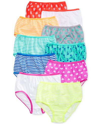 Maidenform Girls' or Little Girls' 10-Pack Cotton Briefs