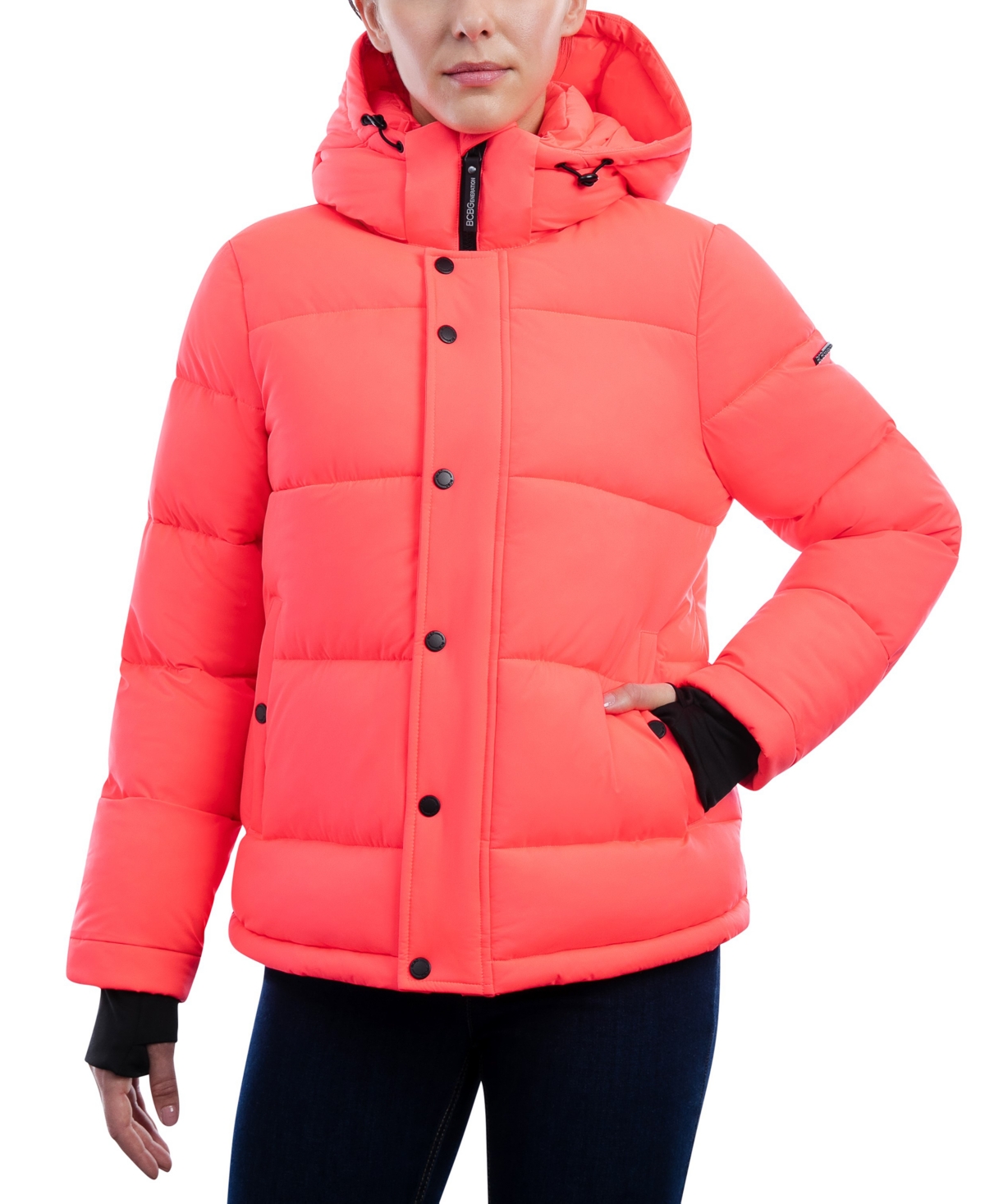 High low sales puffer coat