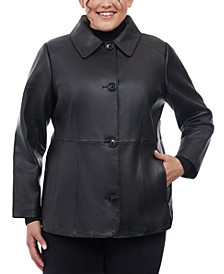 Women's Plus Size Leather Jacket