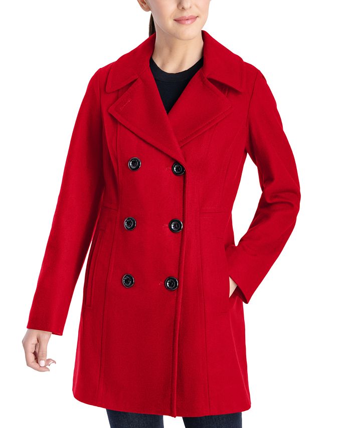 BGSD Women Emy Fit & Flare Wool Pea Coat – Luxury Lane