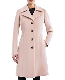 Women's Single-Breasted Walker Coat, Created for Macy's