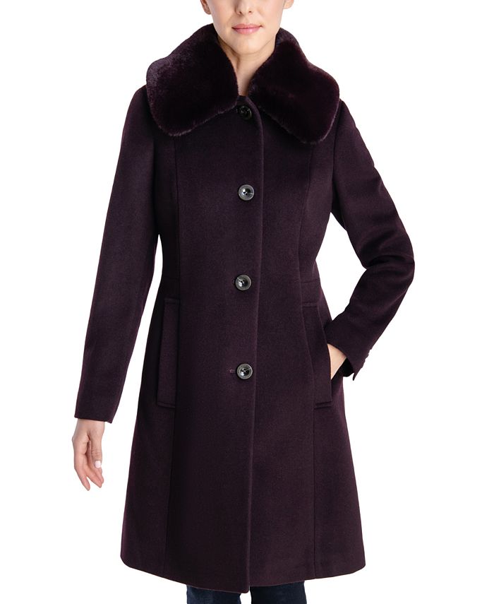 Anne Klein Women's FauxFur ClubCollar Coat & Reviews Coats