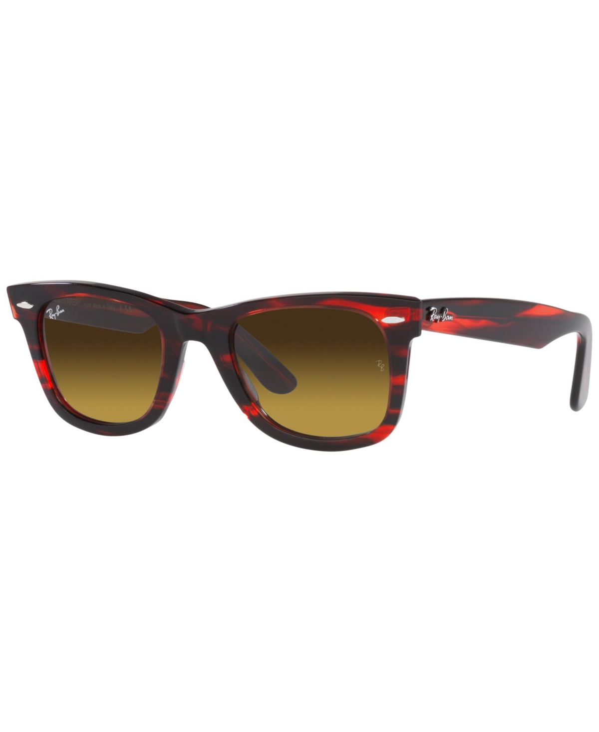 Shop Ray Ban Unisex Sunglasses, Wayfarer 50 In Striped Red
