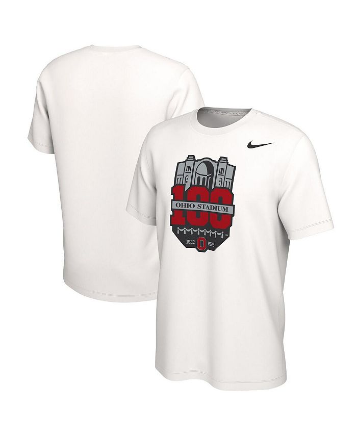 Nike Men's White Ohio State Buckeyes 100Th Year Stadium Anniversary T ...