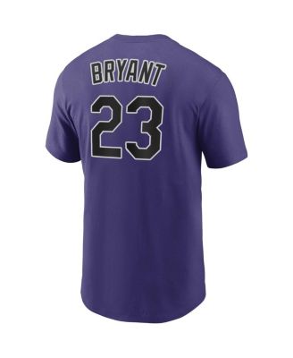 Men's Kris Bryant Purple Colorado Rockies Player Name & Number T-shirt