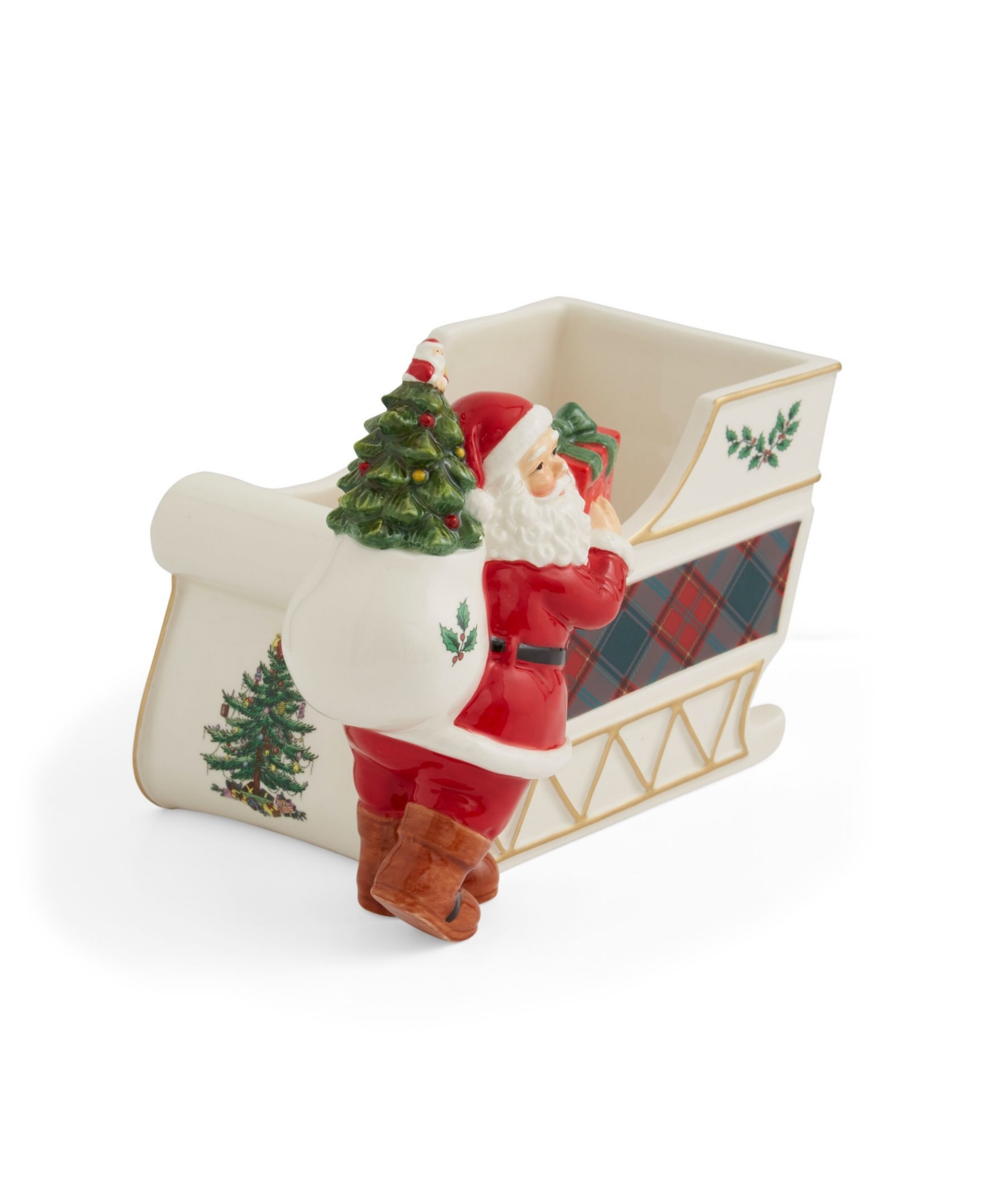 Spode Santa Sleigh Candy Jar