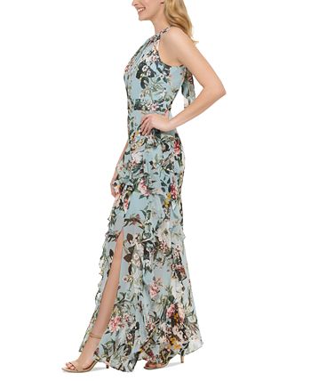 Eliza j halter ruffle maxi dress online