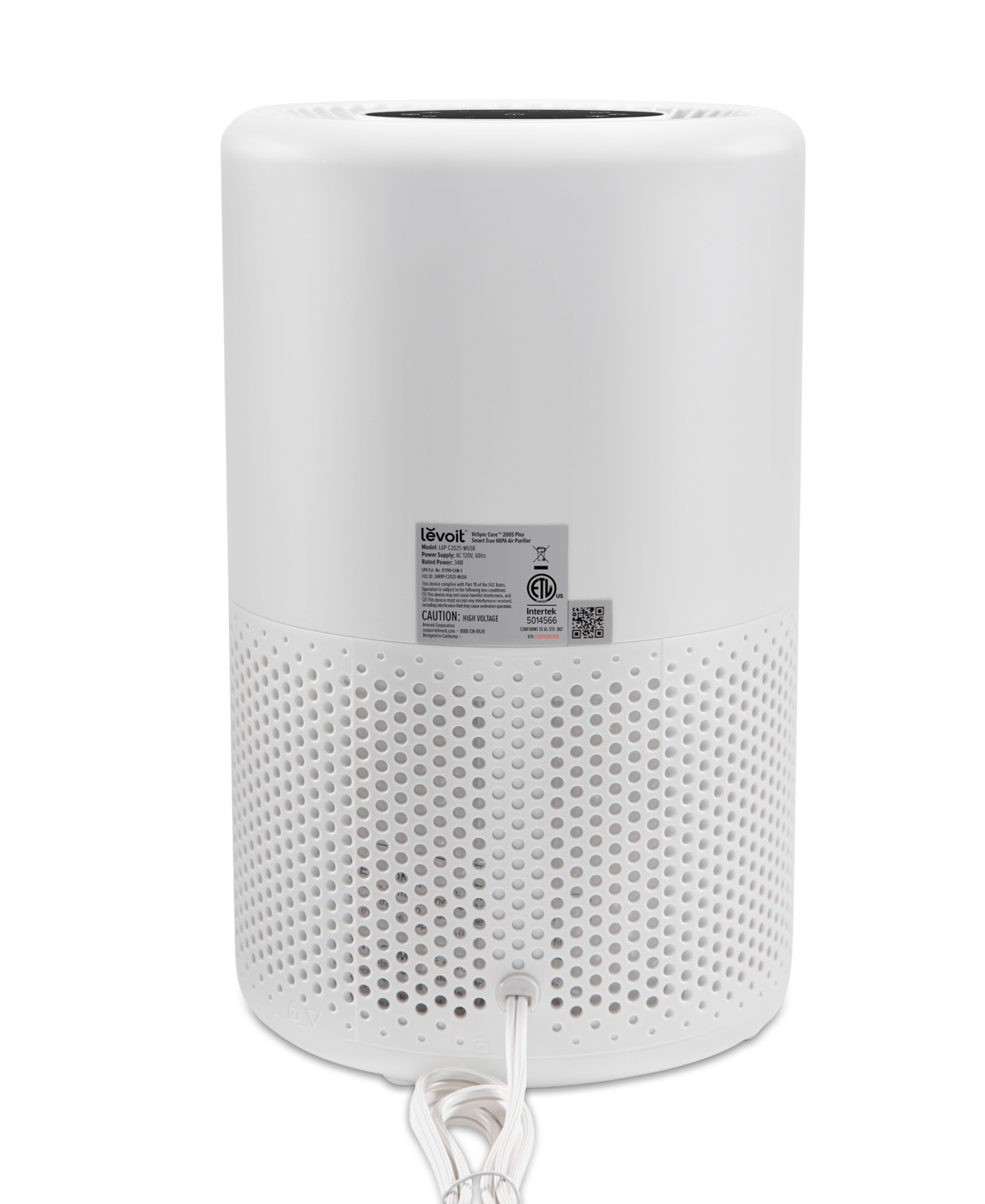 Levoit Vesync Core 200s Plus Smart True Hepa Air Purifier In White