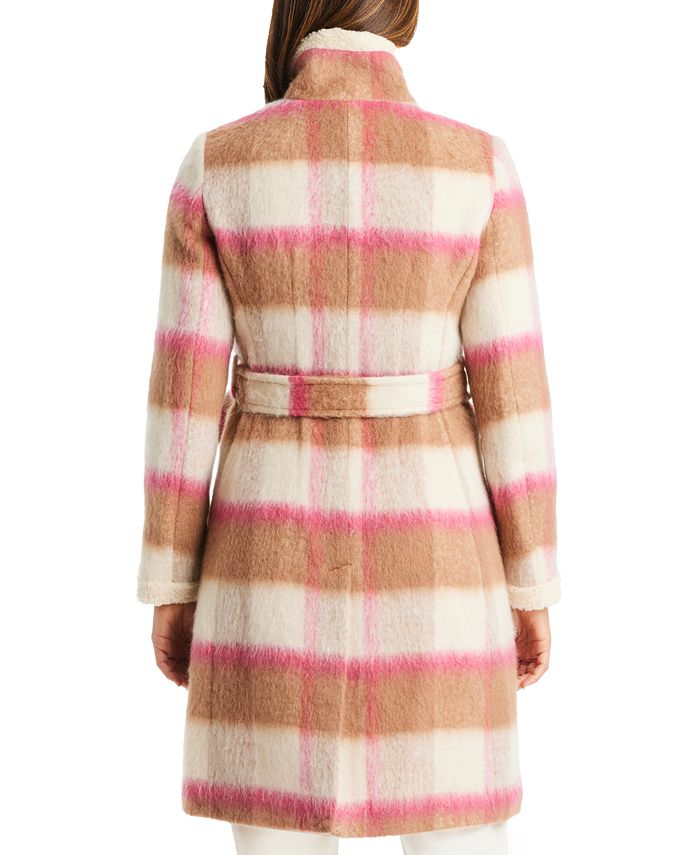 kate spade new york Women's Belted Plaid Coat & Reviews Coats