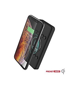 PocketJuice Wireless Plus 10K 3-in-1 10,000mAh Portable Charger with High-Speed Wireless Charging 