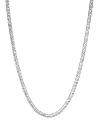 24" Two-Tone Franco Chain Necklace in 14k Gold-Plated & Sterling Silver (Also in Sterling Silver)