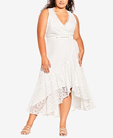 Trendy Plus Size Lace Magic Dress