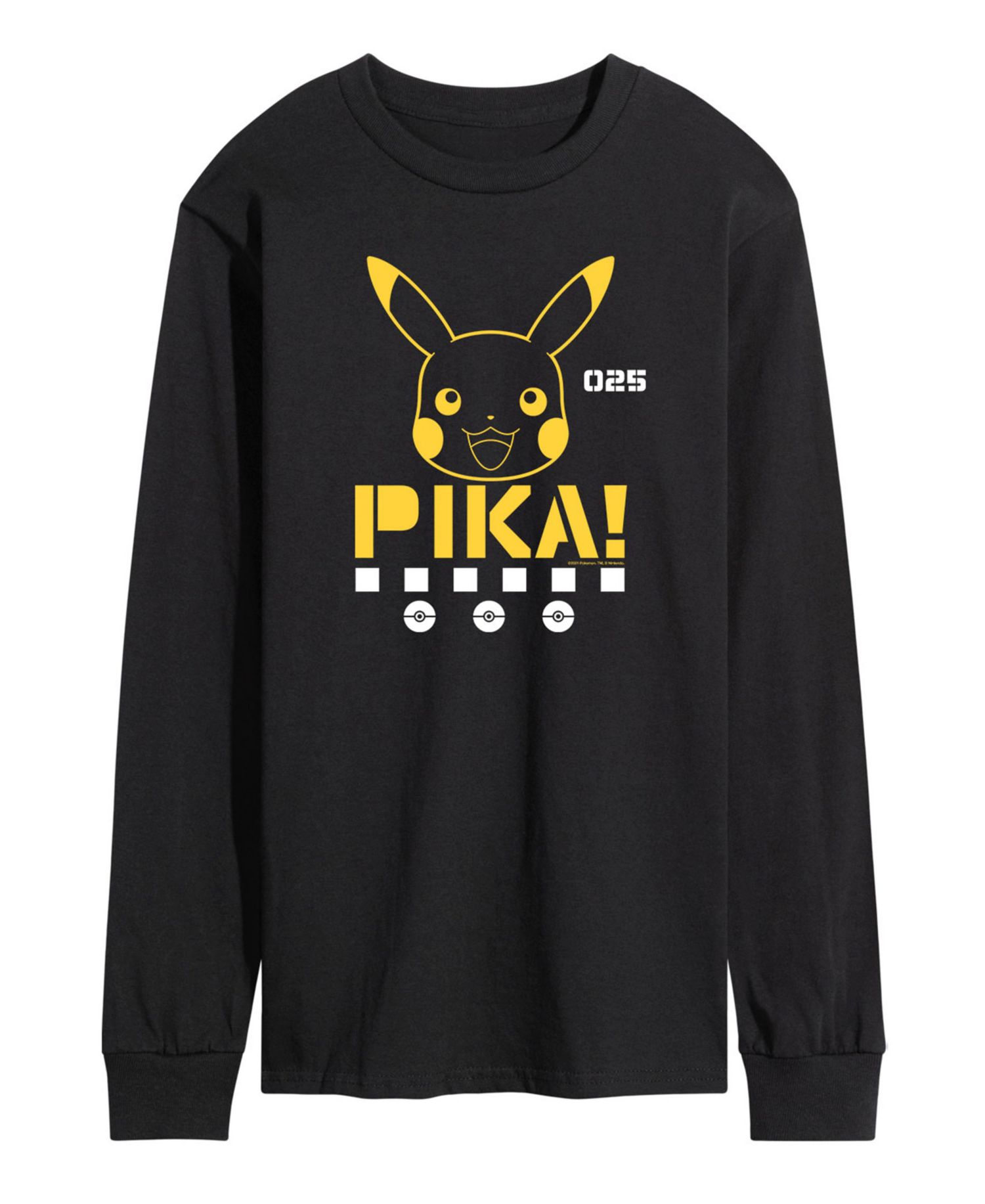 Men's Pokemon Pika Long Sleeve T-shirt