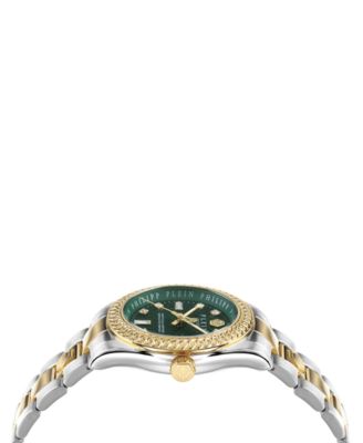 Women's Queen Green & Two-Tone Stainless Steel Bracelet Watch 36mm