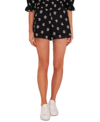 CeCe - Women's Embroidered Smocked Shorts