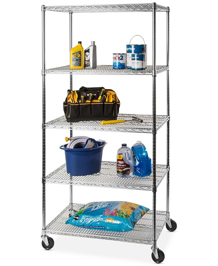 Seville Classics 5Tier NSF Steel Wire Wheeled Shelving Macy's