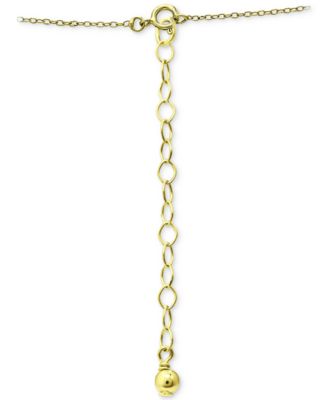 Cubic Zirconia Open Circle Pendant Necklace, 16" + 2" extender, Created for Macy's