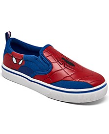 Marvel Little Kids Spider-Man Twin Gore Slip-On Casual Sneakers from Finish Line