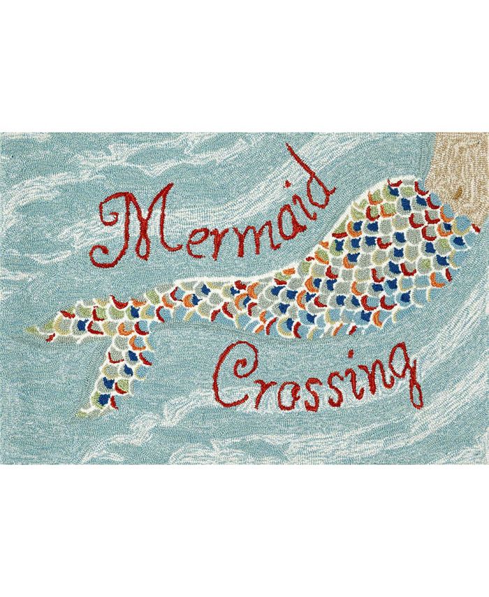 Liora Manne' Frontporch Mermaid Crossing 1'8" x 2'6" Outdoor Area Rug