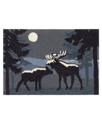 Liora Manne Frontporch Moonlit Moose Area Rug In Blue