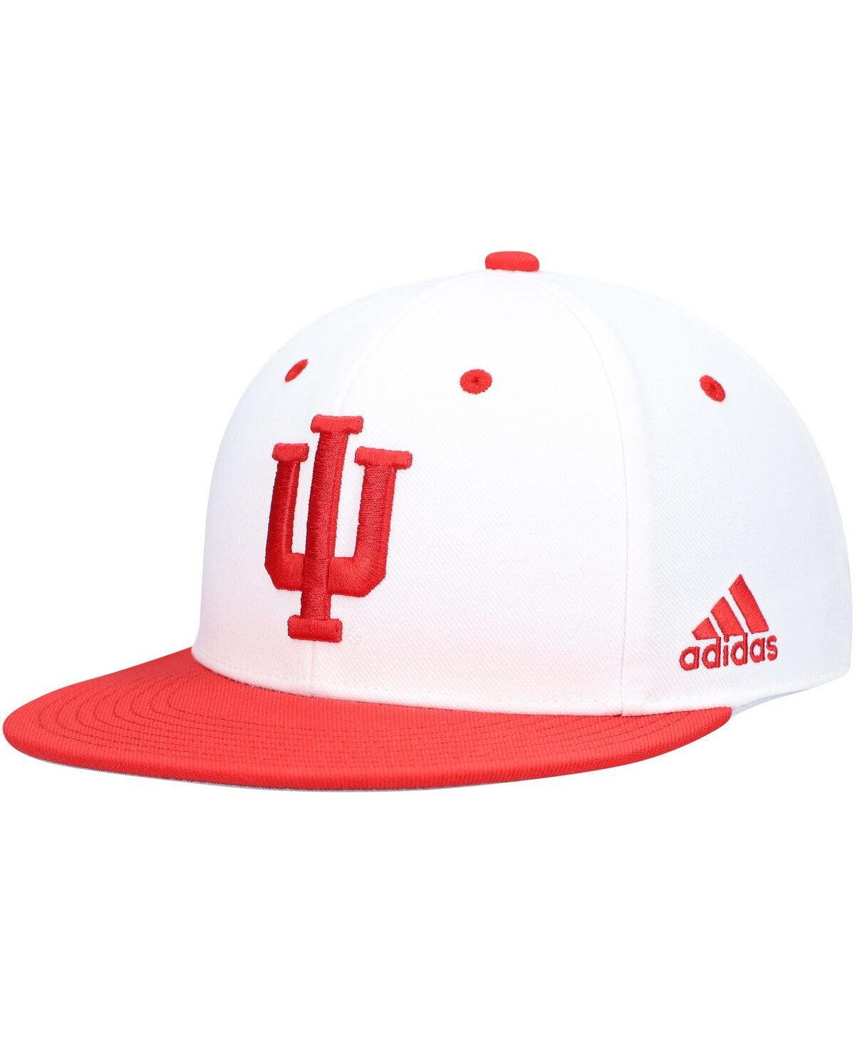 Men's adidasIndiana Hoosiers On-Field Baseball Fitted Hat - White