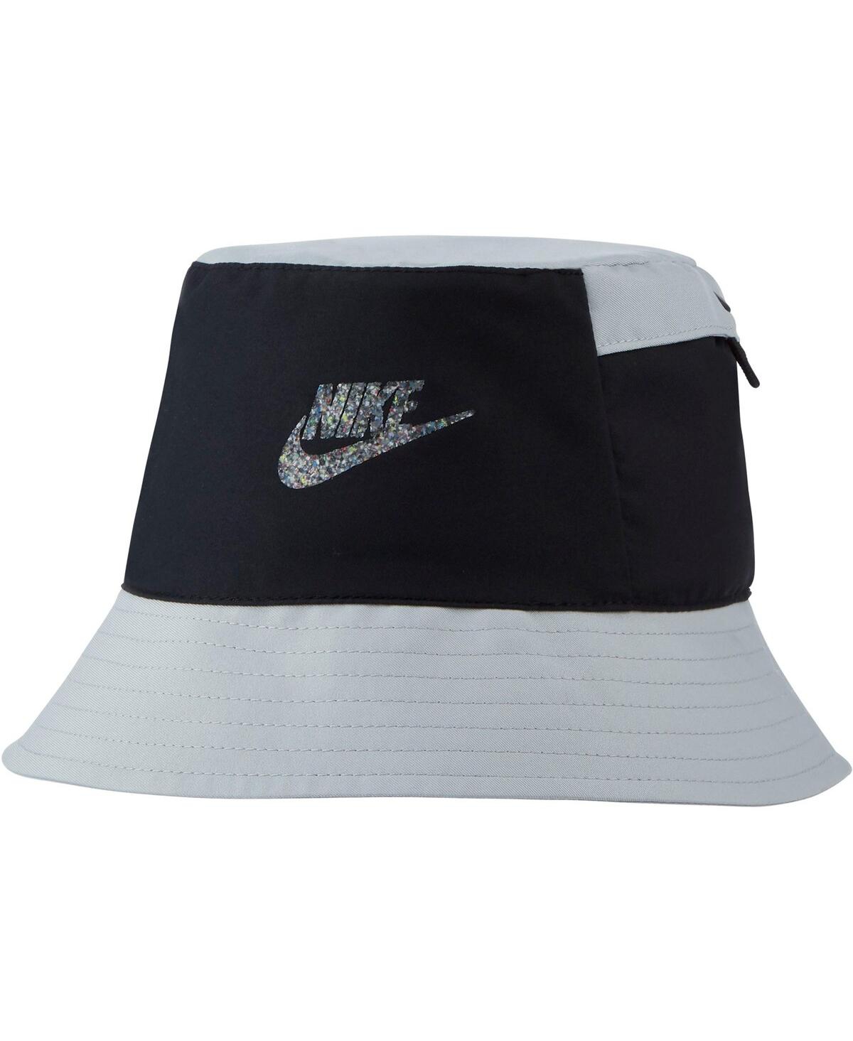 Nike Kids' Big Boys And Girls  Black, Gray Reversible Bucket Hat In Black,gray