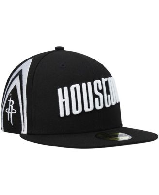 Men's New Era Black, White Houston Rockets 2021/22 City Edition ...