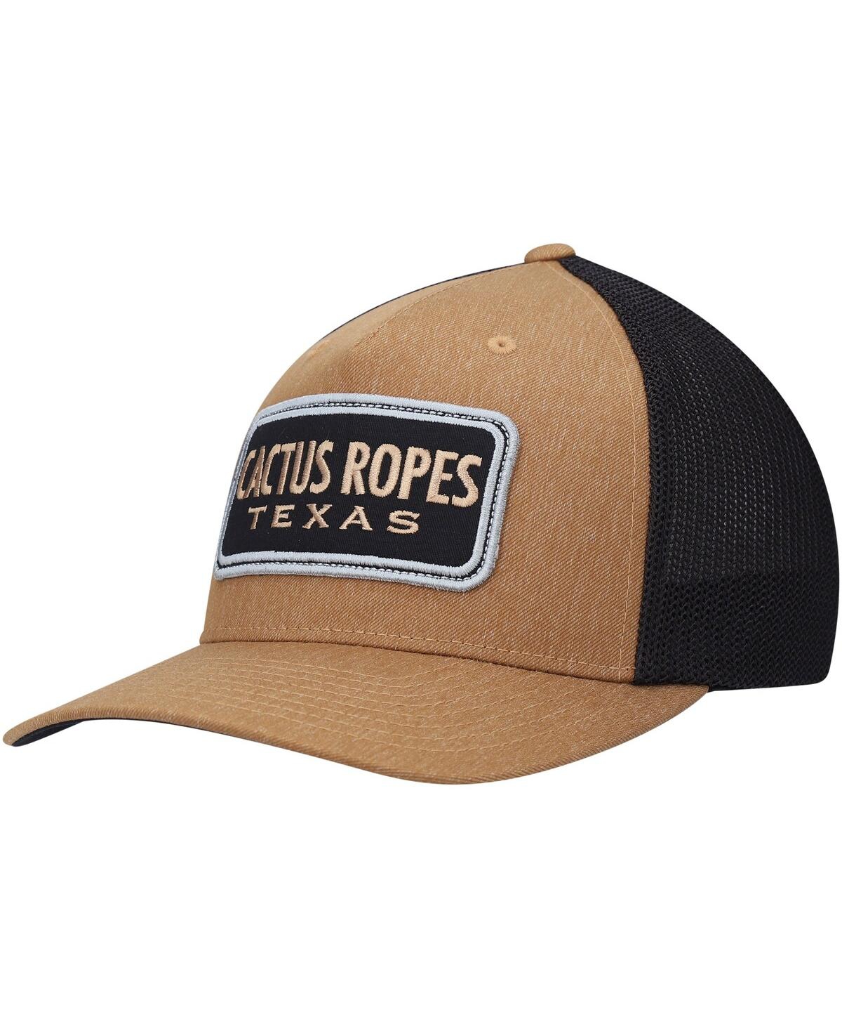 Hooey Men's  Tan, Black Cactus Ropes Trucker Flex Hat In Tan,black