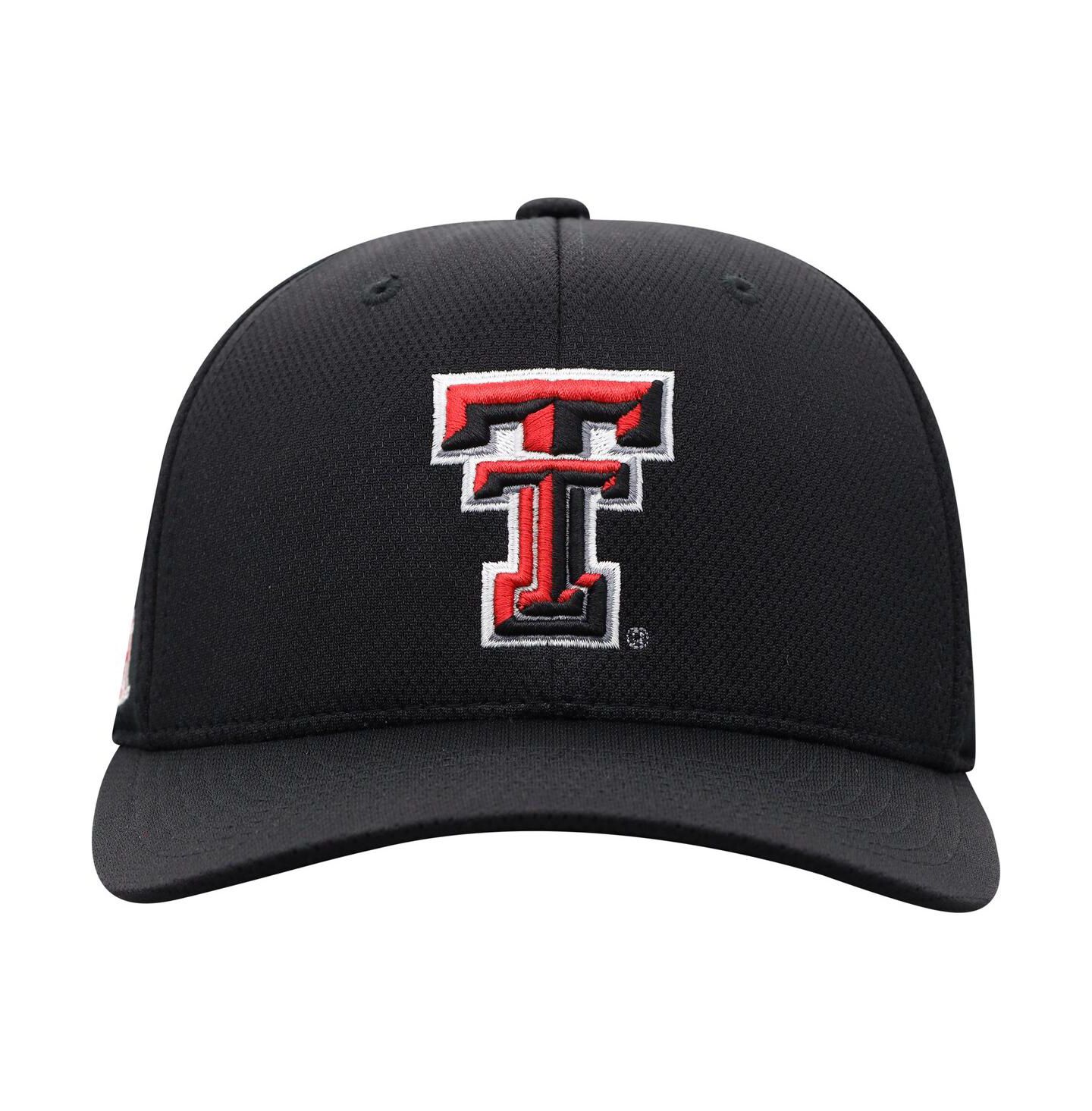Мужская кепка Top of the World Black Texas Tech Red Raiders Reflex Logo Flex Hat — фото 3