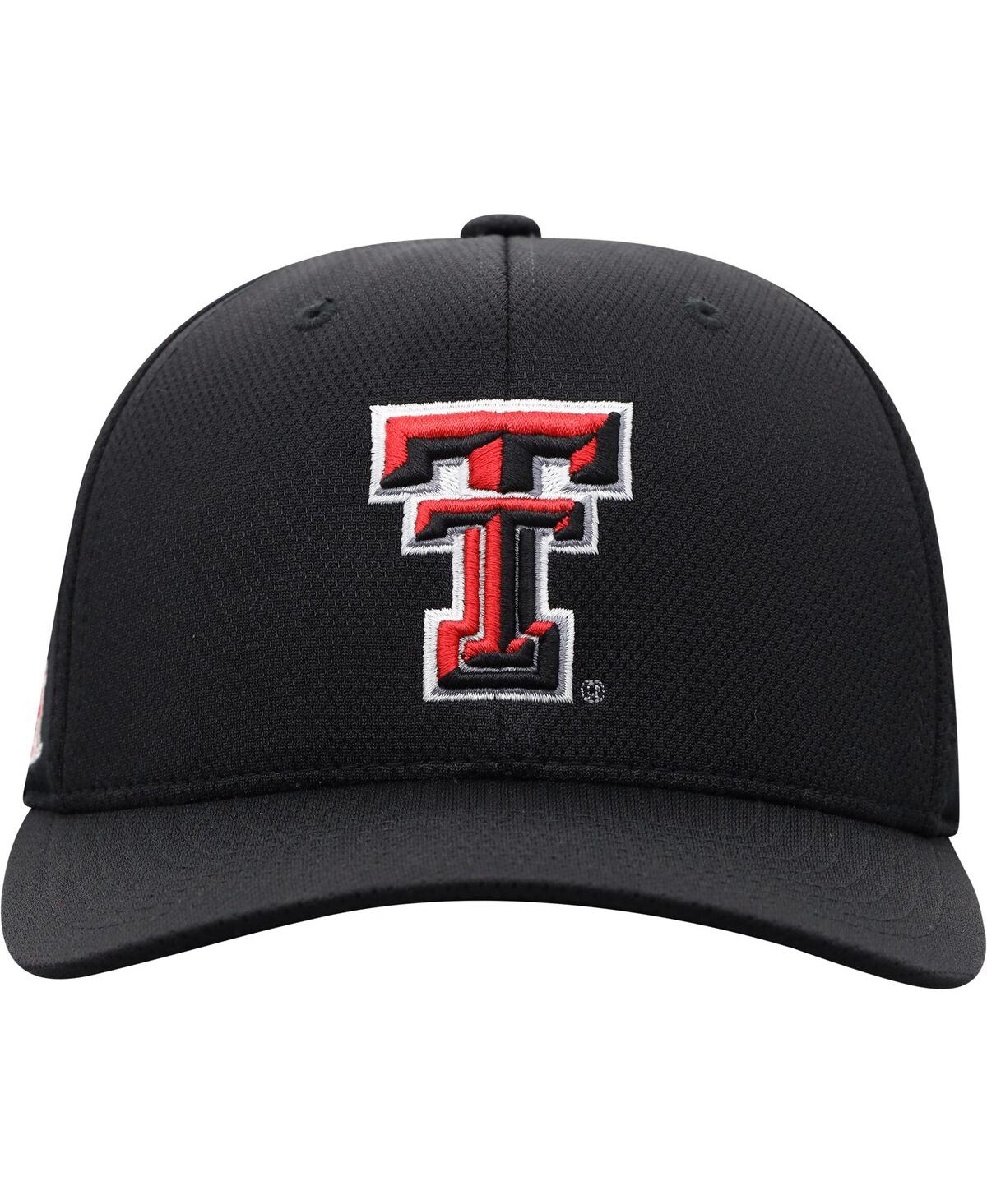 Top Of The World Men's  Black Texas Tech Red Raiders Reflex Logo Flex Hat In Black