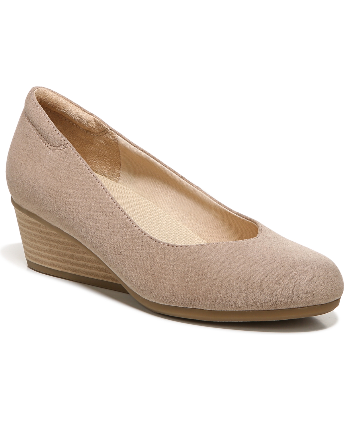 Dr. Scholl's Women's Be Ready Wedge Pumps In Taupe Microfiber