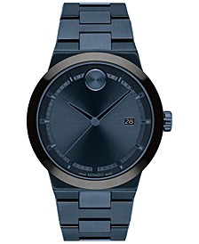 Men's Swiss Fusion Bold Blue Ion-Plated Stainless Steel Bracelet Watch 34mm